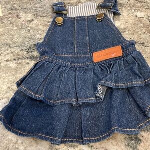 Kids Denim Skirt Overalls - For small dogs